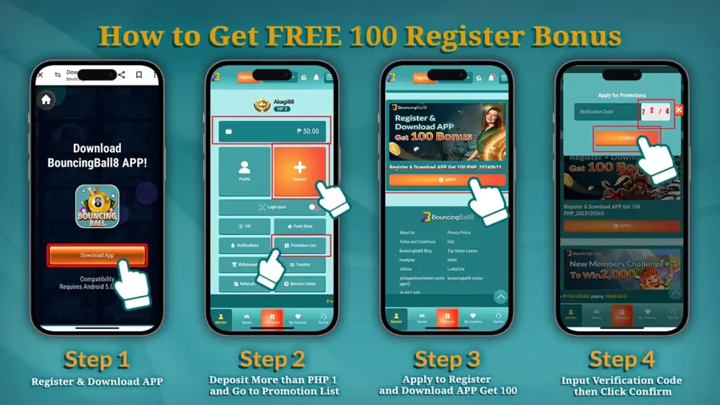 steps to join free 100 bonus